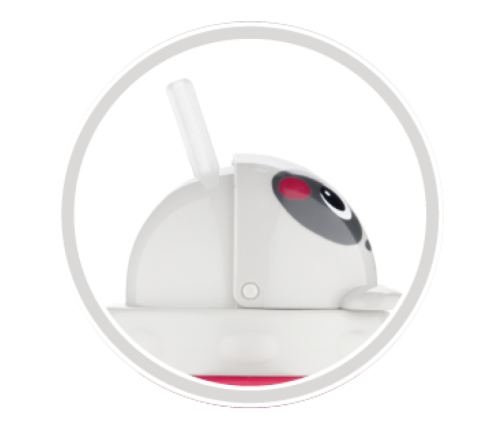 Учебная кружка HELLO LITTLE с трубочкой 56/500 beige