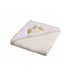 Dvielis ar kapuci OWL ecri 80x80 cm A1231