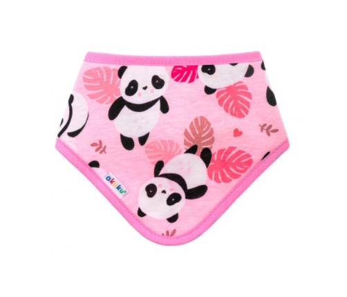 Bērnu priekšautiņš-lakatiņš AKUKU PANDA PINK A1511