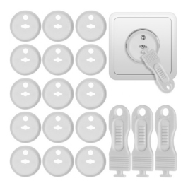 Заглушки для эл. розеток 15 шт. WHITE 19223 Заглушки для эл. розеток 15 шт. WHITE 19223