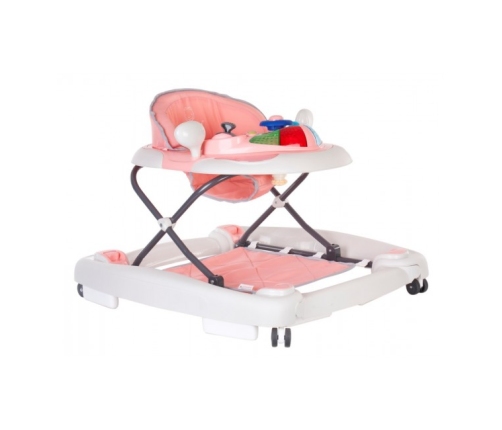 Ходунки с функцией качалки SUN BABY AUTO pink/grey B01.022.1.1
