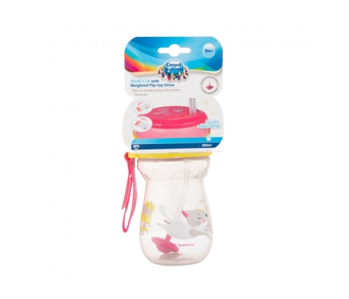 Sporta pudele ar svērteni un salmiņu Canpol babies 56/521