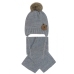 Komplekts Bērnu Cepure + Šalle BEAR Grey 46-409