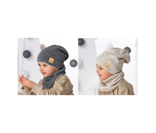 Комплект детская Шапка двухсторонняя + Шарф Cнуд COOL DINO 46-477