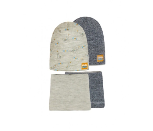 Комплект детская Шапка двухсторонняя + Шарф Cнуд COOL DINO 46-477