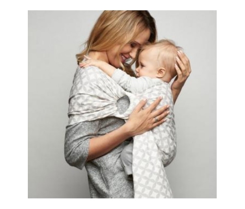 Платок-слинг HUG ME Zaffiro graphite leaves CHK-034