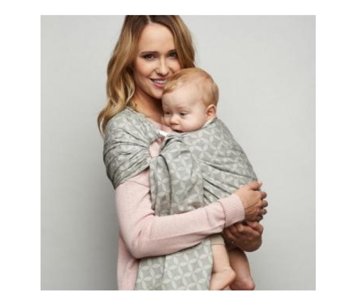 Платок-слинг HUG ME Zaffiro graphite leaves CHK-034