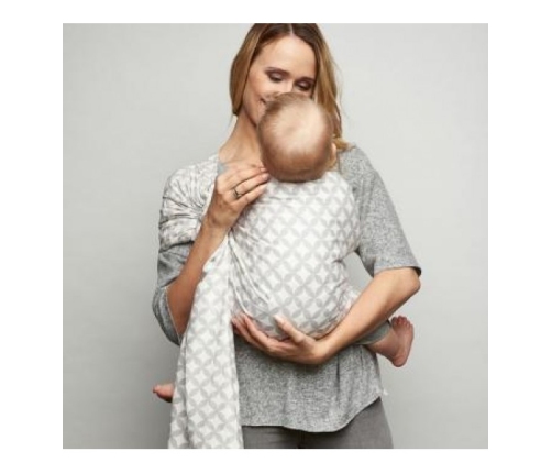 Платок-слинг HUG ME Zaffiro graphite leaves CHK-034