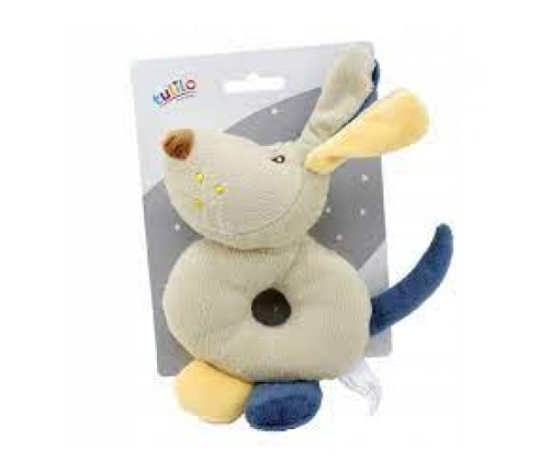 Плюшевая погремушка-собачка 13 см 4986