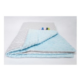 Sedziņa divpusēja MINKY Dots grey-blue 75х100 cm Ankras
