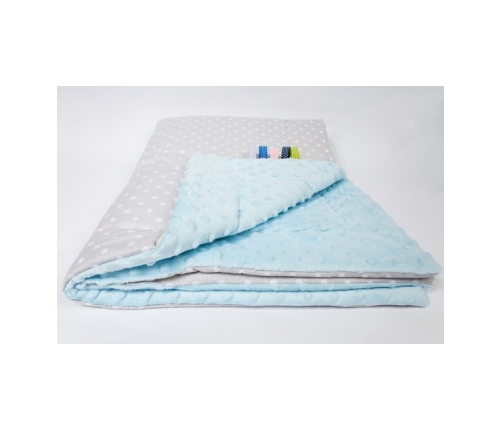 Sedziņa divpusēja MINKY Dots grey-blue 75х100 cm Ankras
