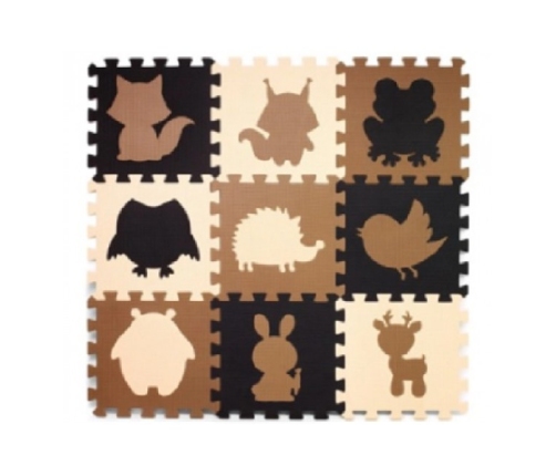 Aktivitātes paklājs Puzzle 30x30 cm no 9 elementiem KX5209