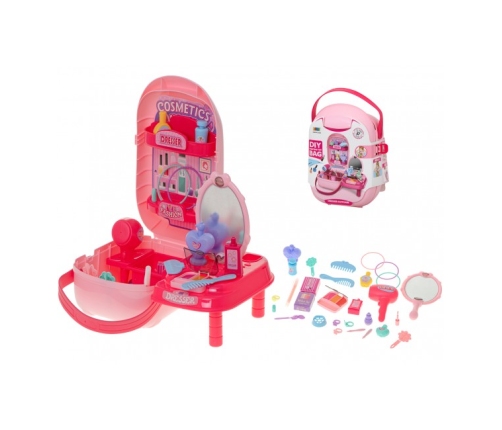 Tualetes galdiņš ar aksesuāriem koferī  KX6389