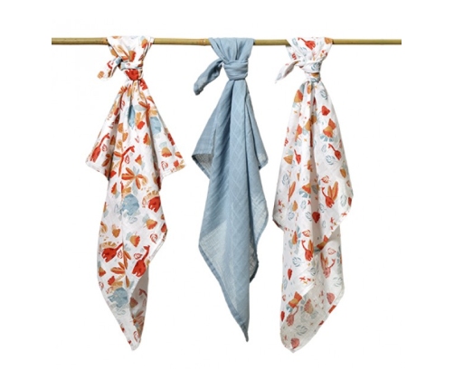 Autiņu komplekts Muslīns 3 gb. BabyOno SUPER SOFT 348/07