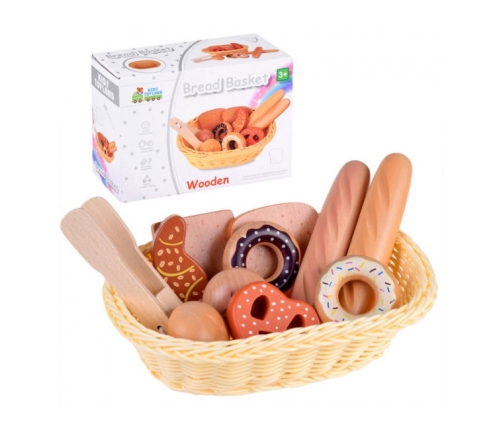Хлебница с деревянными продуктами ZA4134