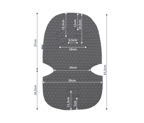 Вкладыш для коляски  N1 silver-grey spots Womar PWF-016