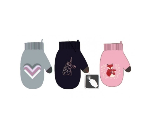 Dūraiņi 1P siltinātie sensora ekrāniem 14 cm GIRL RED-0107