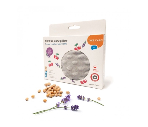 Termofors ar ķiršu kauliņiem BabyOno CHERRY Grey 796/02