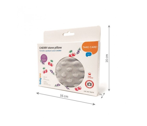 Termofors ar ķiršu kauliņiem BabyOno CHERRY Grey 796/02