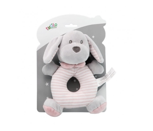 Плюшевая погремушка-собачка 13 см 4986