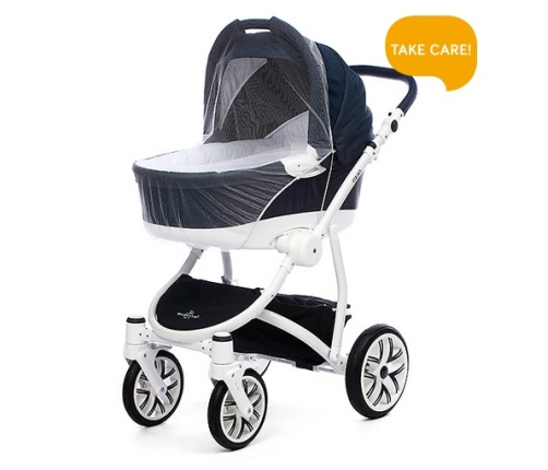 Moskītu tīkls ratiņiem no īpaši smalka tīkla BabyOno 072