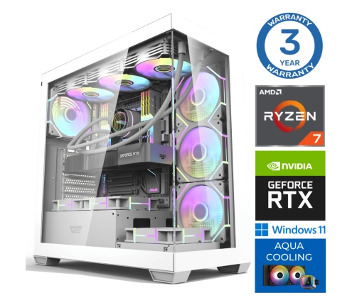 INTOP AQUA Ryzen 7 9700X 64GB DDR5 1TB SSD M.2 NVME+2TB RTX5070 12GB WIN11