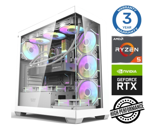 INTOP Ryzen 5 7500F 64GB DDR5 1TB SSD M.2 NVME+2TB RTX5070 12GB no-OS