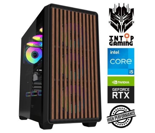 INTOP i5-14400F 64GB DDR5 1TB SSD M.2 NVME+2TB RTX5060 8GB no-OS
