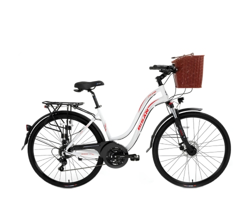 Городской велосипед Bisan 28 CTX6300 (PR10010317) белый/красный (18)