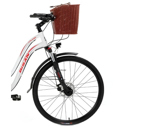 Городской велосипед Bisan 28 CTX6300 (PR10010317) белый/красный (18)