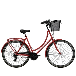 Pilsētas velosipēds Bisan 28 Paradise S (PR10010418) sarkans/pelēks (21)