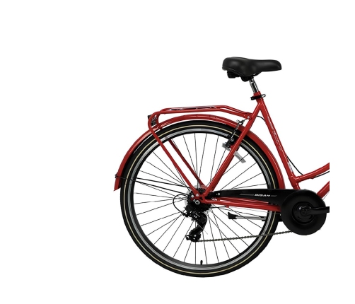 Pilsētas velosipēds Bisan 28 Paradise S (PR10010418) sarkans/pelēks (21)