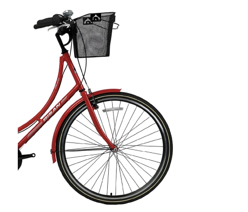 Pilsētas velosipēds Bisan 28 Paradise S (PR10010418) sarkans/pelēks (21)