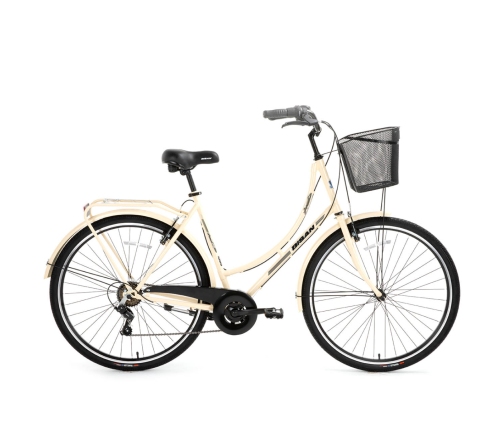 Pilsētas velosipēds Bisan 28 Paradise S (PR10010418) bēšs/melns (21)