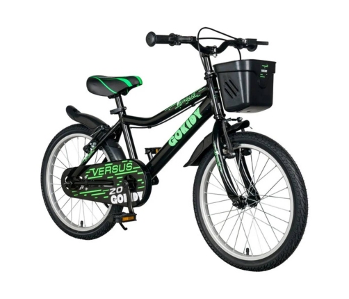 Детский велосипед GoKidy 20 Versus (VER2002) черный/зеленый