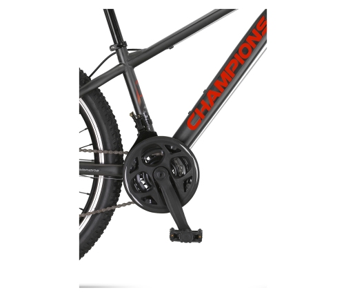 Pusaudžu velosipēds Champions 24 Kaunos DB (KAU.2421D) pelēks/oranžs