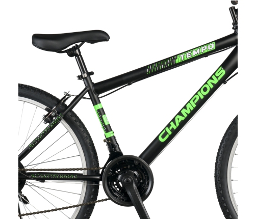 Горный велосипед Champions 26 Tempo (TMP.2602) черный/зеленый (16)
