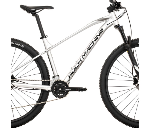 Viriešu kalnu velosipēds Rock Machine Manhattan 90-29 (III) sudrabs (Rata izmērs: 29 Rāmja izmērs: S)