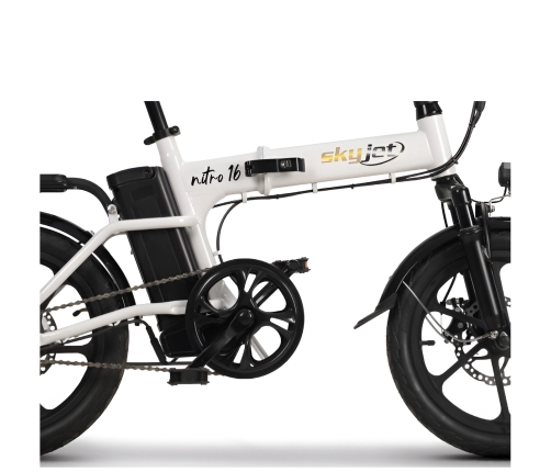 Elektriskais velosipēds SKYJET 16 Nitro balts