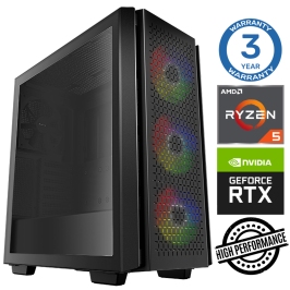INTOP Ryzen 5 5600X 32GB 480SSD M.2 NVME RTX5050 8GB no-OS