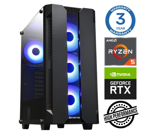 INTOP Ryzen 5 5600X 32GB 500SSD M.2 NVME+2TB RTX3050 6GB no-OS