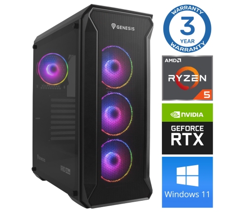 INTOP Ryzen 5 5600X 32GB 500SSD M.2 NVME+2TB RTX5060Ti 8GB WIN11Pro