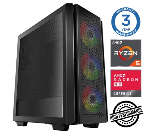 INTOP Ryzen 5 5600X 32GB 500SSD M.2 NVME+2TB RX580 8GB no-OS