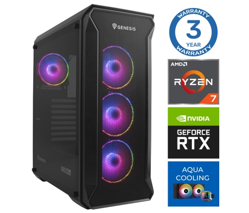 INTOP AQUA Ryzen 7 8700F 64GB DDR5 500SSD M.2 NVME+2TB RTX5070 12GB no-OS