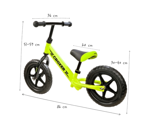 Bērnu balansa ritenis Croxer Leox Lime