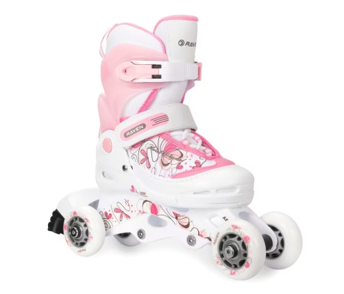 Skrituļslidas 3in1 Raven Laguna White/Pink, 30-33