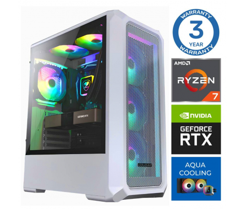 INTOP AQUA Ryzen 7 8700F 64GB DDR5 2TB SSD M.2 NVME RTX5060Ti 8GB no-OS