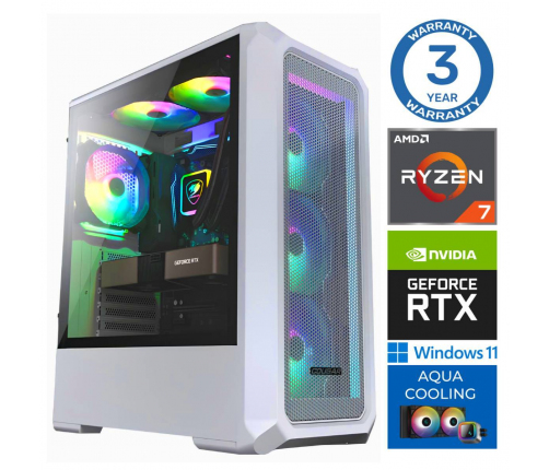 INTOP AQUA Ryzen 7 8700F 64GB DDR5 2TB SSD M.2 NVME+2TB RTX5060 8GB WIN11