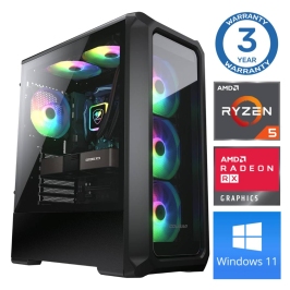 INTOP Ryzen 5 5500 32GB 1TB SSD M.2 NVME RX580 8GB WIN11