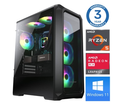 INTOP Ryzen 5 5500 32GB 1TB SSD M.2 NVME RX580 8GB WIN11